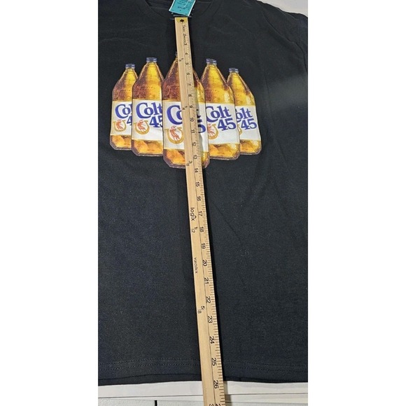 Pabst Colt 45 T-Shirt Men's Large Black Front And Back Graphic Short Sleeve NWT - Picture 5 of 6